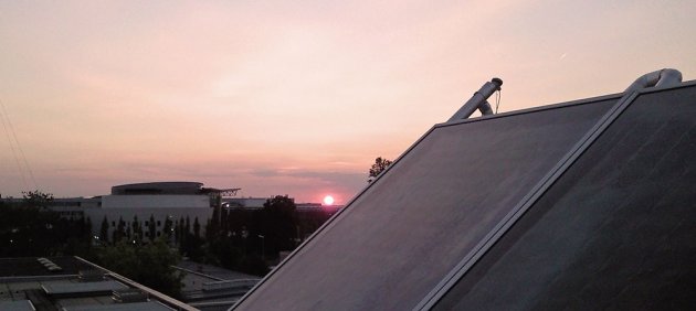On the roof of the ZAE Bayern