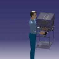 CAD ergonomic study of the test rigg