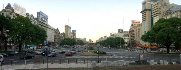 The 9 de Julio street in Buenos Aires