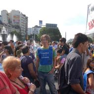 Demonstarting at the 9 de Julio