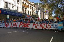 Protest march of the "marcha por la vida"