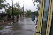 Flooded streets in Fiorito