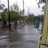Flooded streets in Fiorito