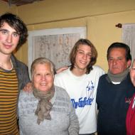 Julian and Patrick with their host familiy