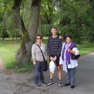 With my aunt and grandma
